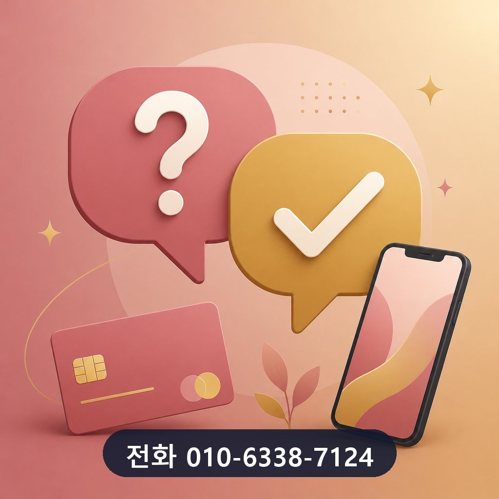 카드깡 소액 가능 자주 묻는 질문 이미지 · 문의 010-6338-7124